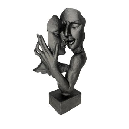 Настолна декорация 29x9x17 cm, от смола, черна