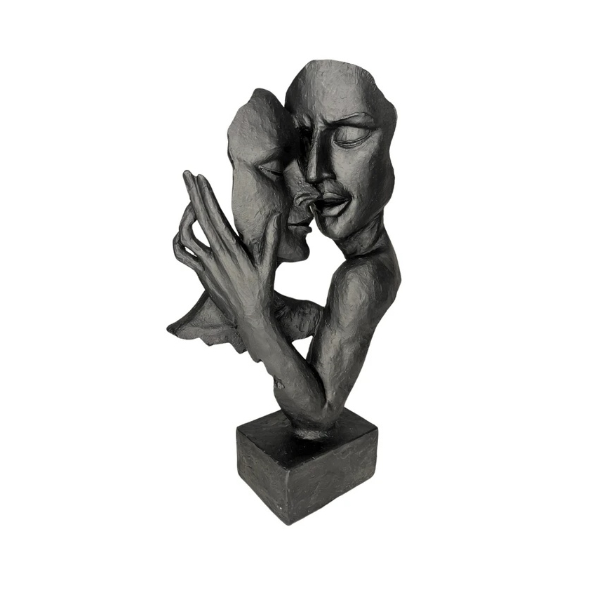 Настолна декорация 29x9x17 cm, от смола, черна