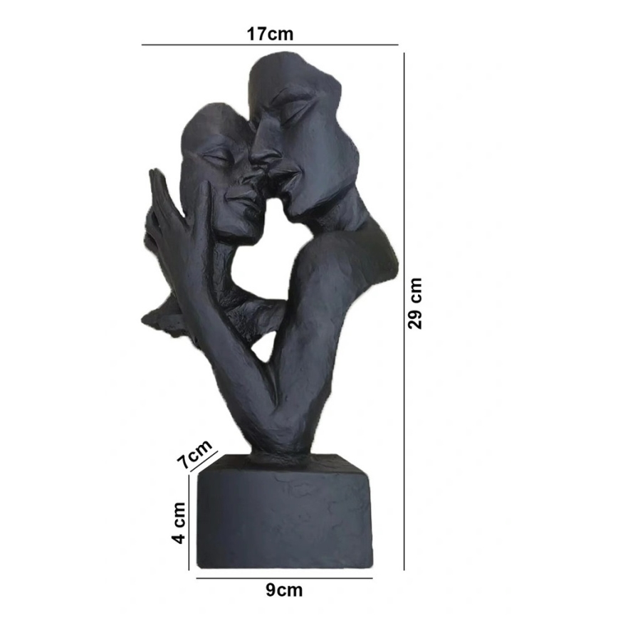 Настолна декорация 29x9x17 cm, от смола, черна