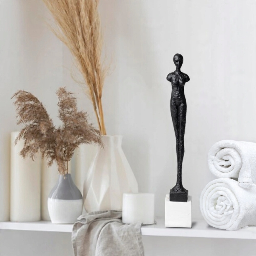 Настолна декорация 43 см, смола/черна