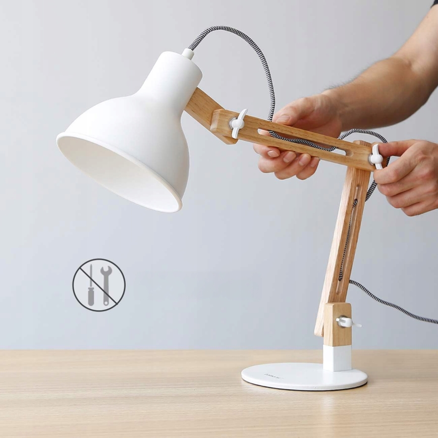 Настолна лампа 1xE27/40W/230V бяла