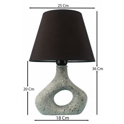 Настолна лампа 1xE27/40W/230V черен/зелен