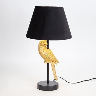 Настолна лампа 1xE27/40W/230V черен/златист