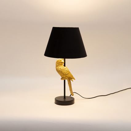 Настолна лампа 1xE27/40W/230V черен/златист