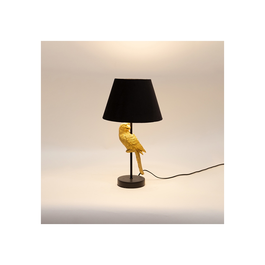 Настолна лампа 1xE27/40W/230V черен/златист