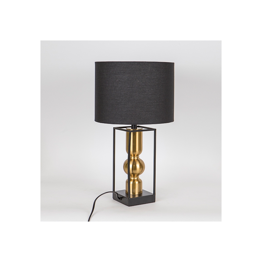 Настолна лампа 1xE27/40W/230V черен/златист
