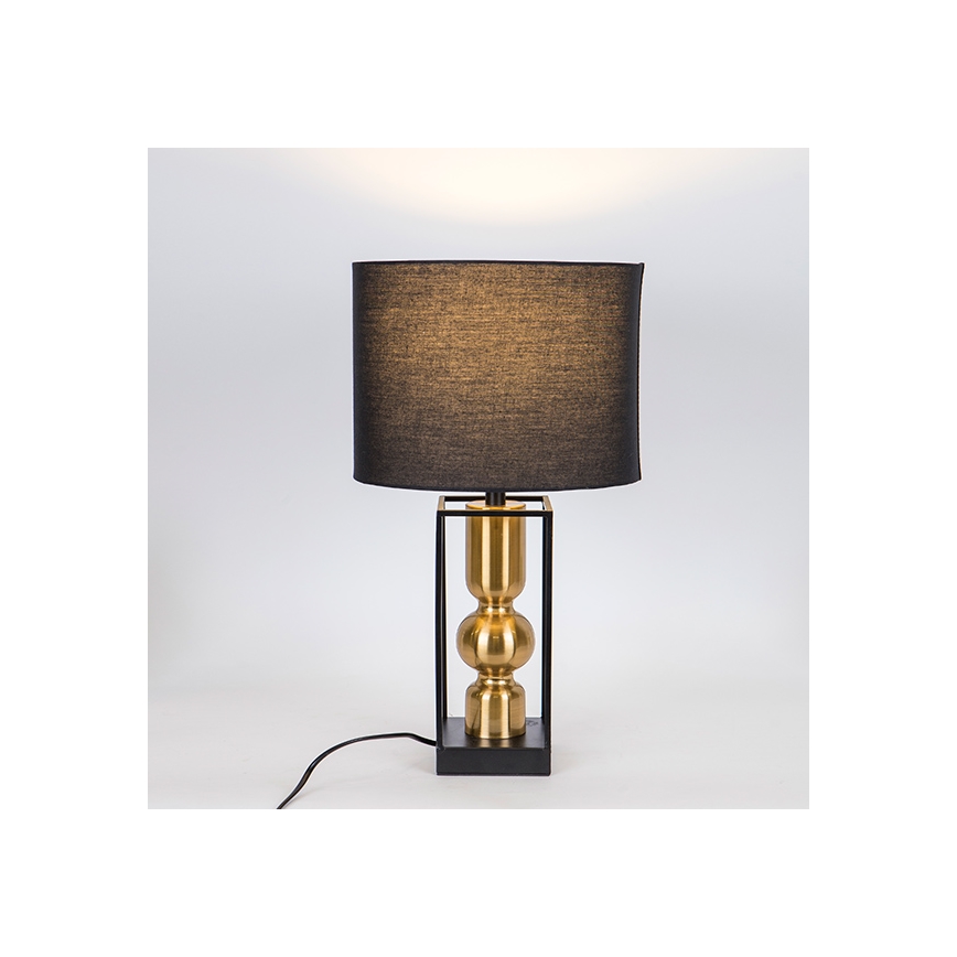 Настолна лампа 1xE27/40W/230V черен/златист