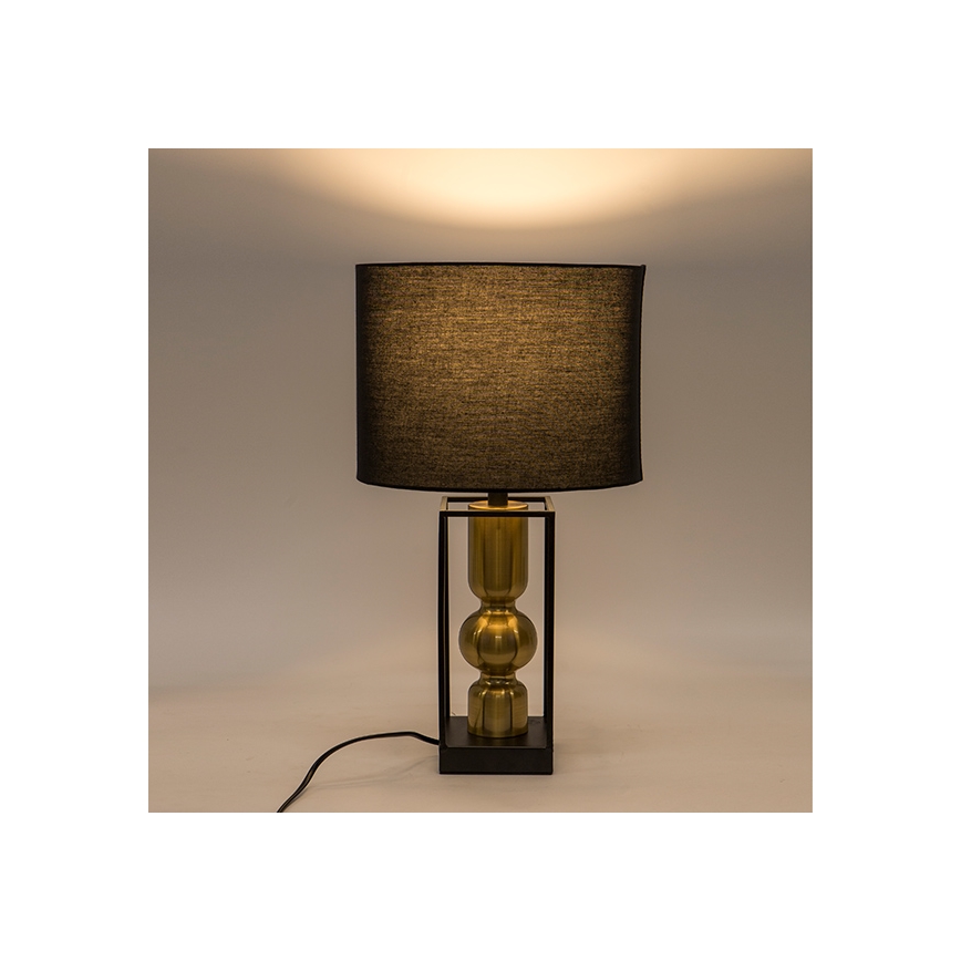 Настолна лампа 1xE27/40W/230V черен/златист