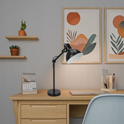 Настолна лампа 1xE27/40W/230V черна
