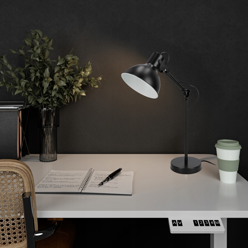 Настолна лампа 1xE27/40W/230V черна