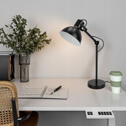 Настолна лампа 1xE27/40W/230V черна