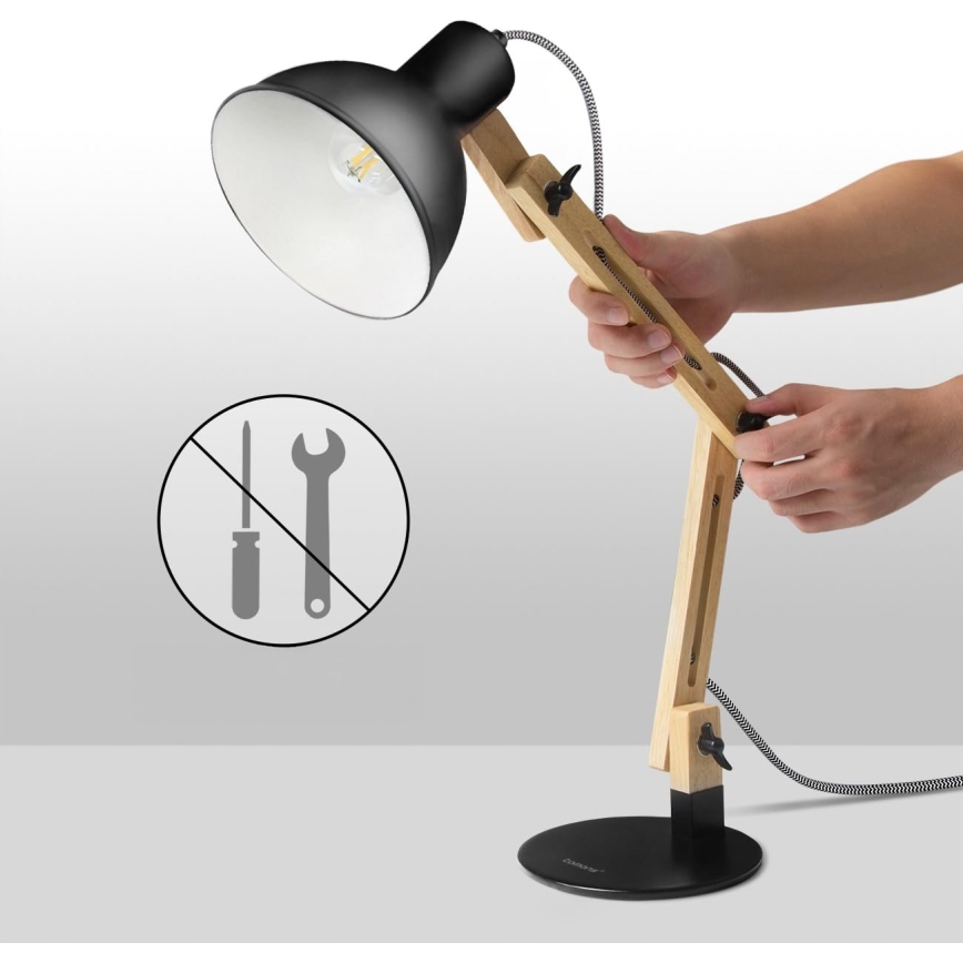 Настолна лампа 1xE27/40W/230V черна