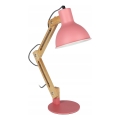 Настолна лампа 1xE27/40W/230V розова