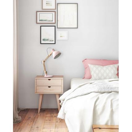 Настолна лампа 1xE27/40W/230V розова