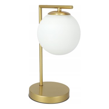 Настолна лампа 1xE27/40W/230V златна/бяла