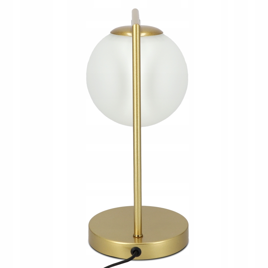 Настолна лампа 1xE27/40W/230V златна/бяла
