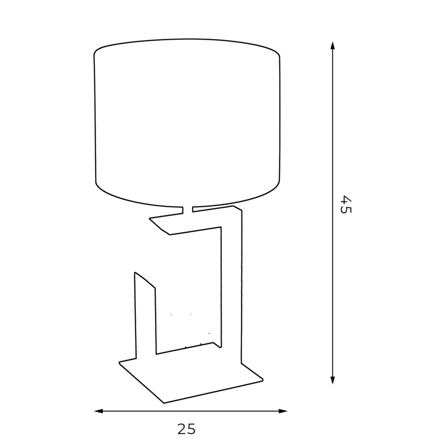 Настолна лампа 1xE27/60W/230V 45 cм черна/бяла