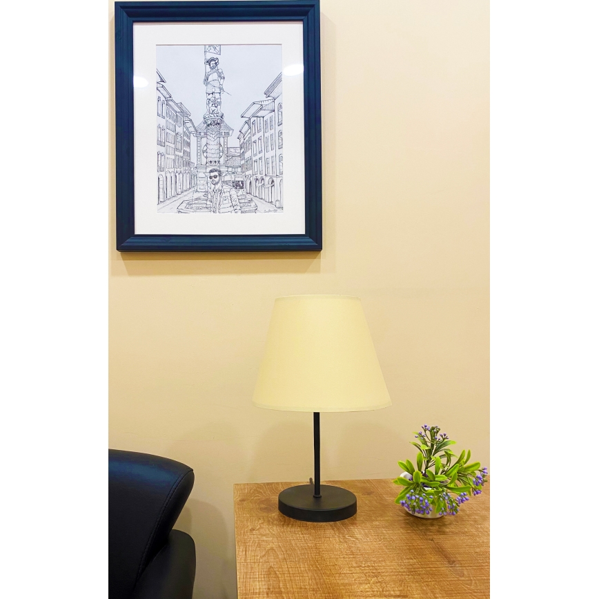 Настолна лампа 1xE27/60W/230V черна