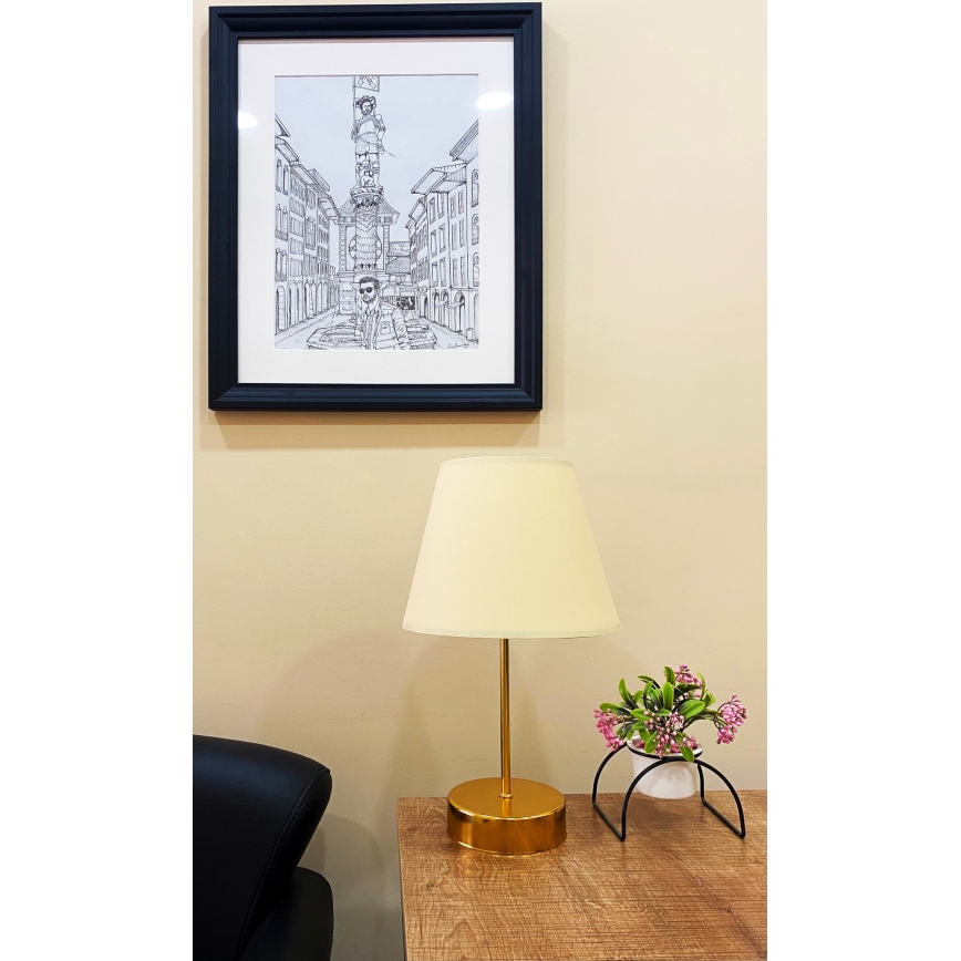 Настолна лампа 1xE27/60W/230V месинг