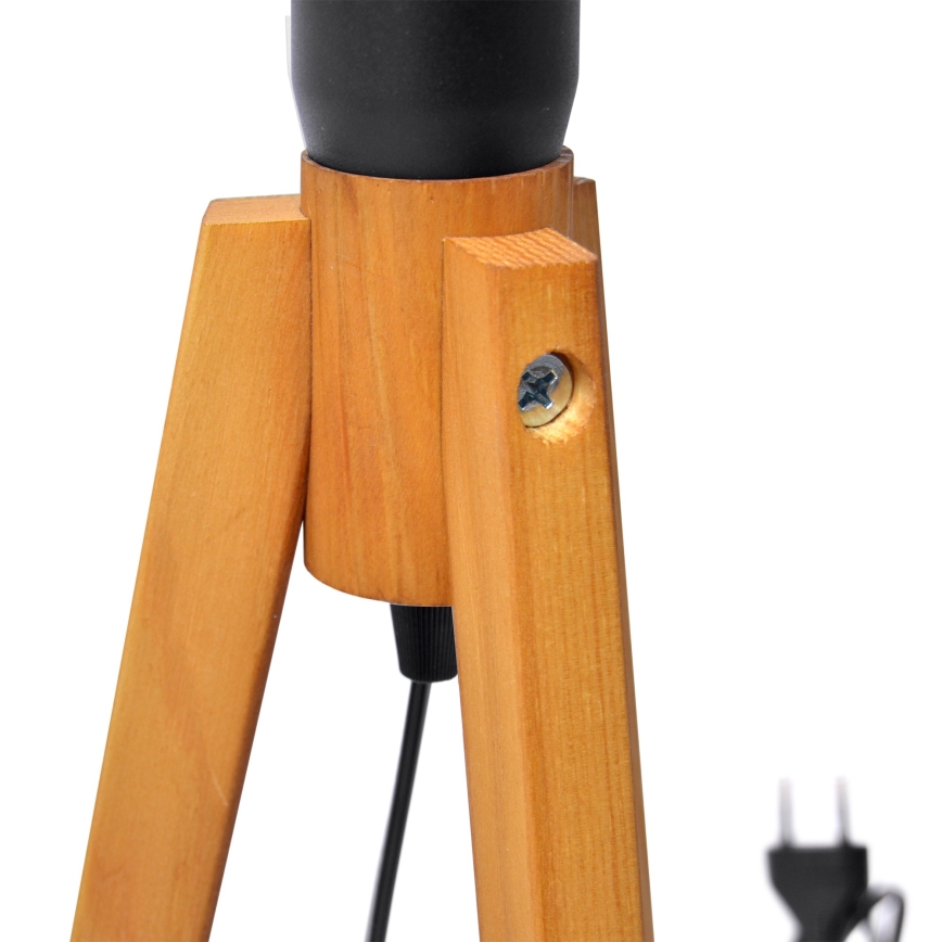 Настолна лампа ALBA 1xE27/15W/230V черна/дъб