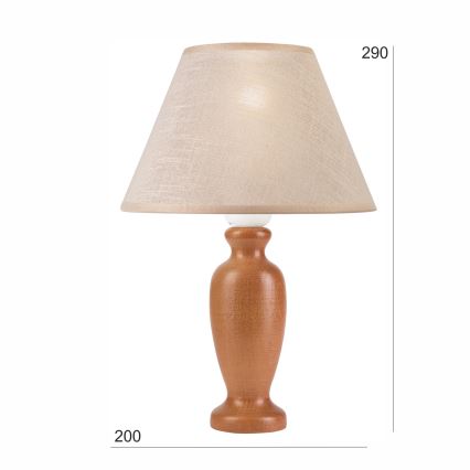 Настолна лампа AMFORA 1xE27/60W/230V кафяв/бук