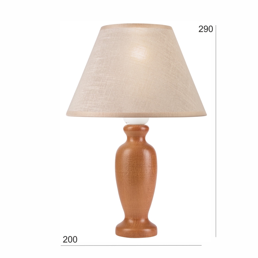 Настолна лампа AMFORA 1xE27/60W/230V кафяв/бук