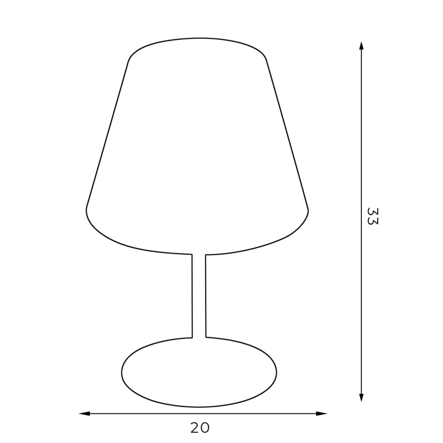 Настолна лампа ARDEN 1xE27/60W/230V Ø 20 см бяла