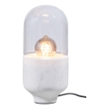Настолна лампа ASEL 1xE27/25W/230V мрамор бял