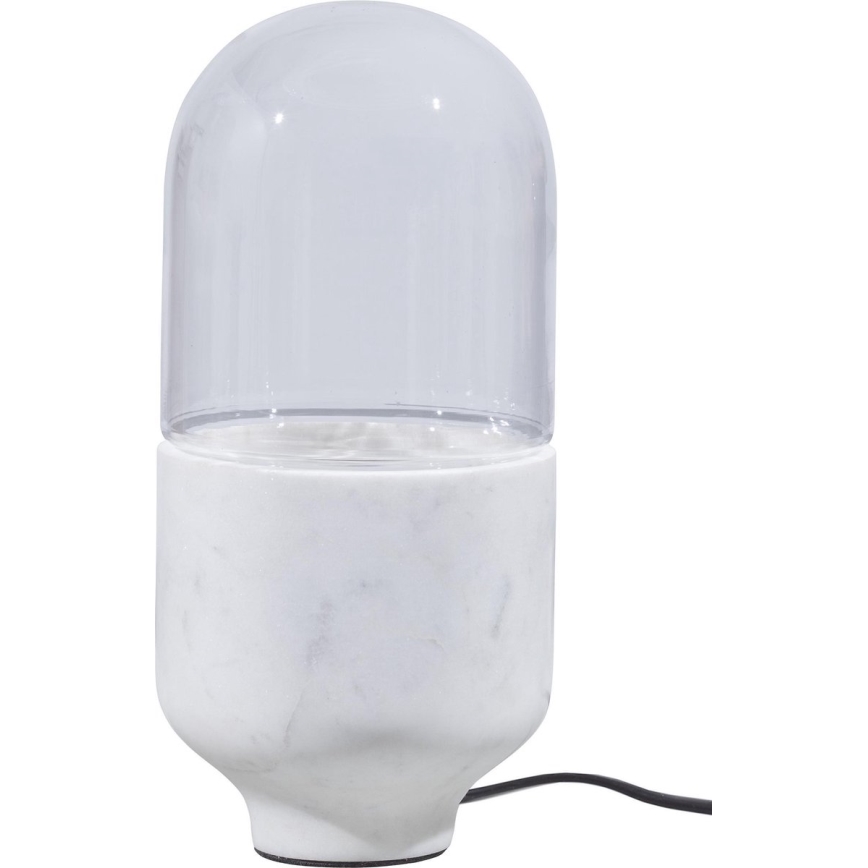 Настолна лампа ASEL 1xE27/25W/230V мрамор бял
