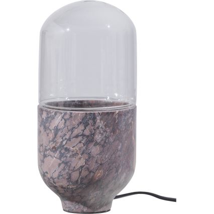 Настолна лампа ASEL 1xE27/25W/230V мрамор сив/кафяв