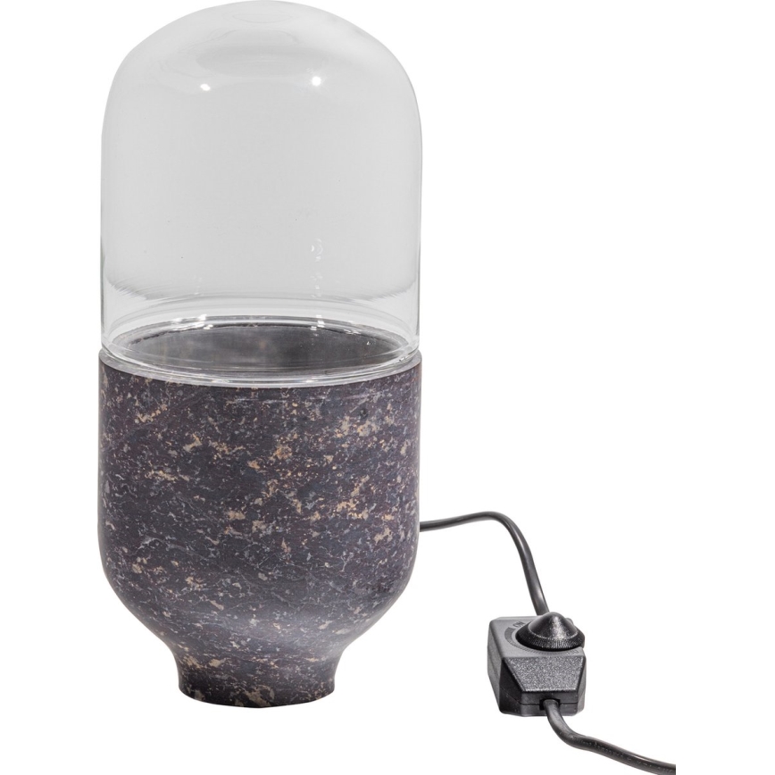 Настолна лампа ASEL 1xE27/25W/230V мрамор сив/кафяв