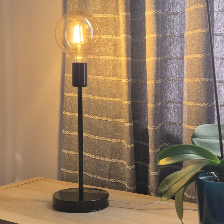 Настолна лампа ASTRID 1xE27/60W/230V лъскаво черен