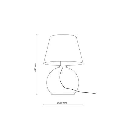 Настолна лампа AUREA 1xE27/15W/230V черен/бежов