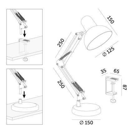 Настолна лампа AURIQ 1xE27/60W/230V розова