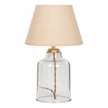 Настолна лампа AYD 1xE27/40W/230V бежова/прозрачна