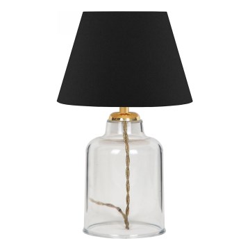 Настолна лампа AYD 1xE27/40W/230V черна/прозрачна