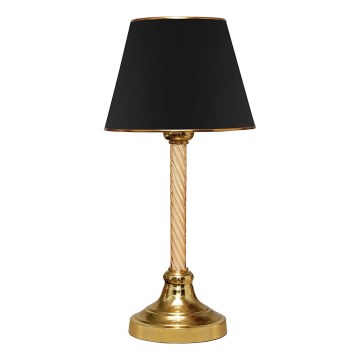 Настолна лампа AYD 1xE27/40W/230V черна/златиста