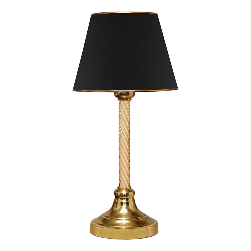 Настолна лампа AYD 1xE27/40W/230V черна/златиста