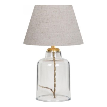 Настолна лампа AYD 1xE27/40W/230V сива/прозрачна