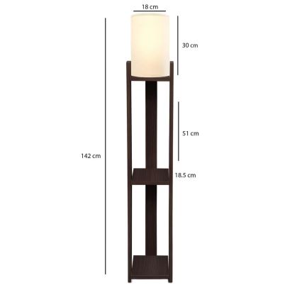 Настолна лампа AYD 1xE27/40W/230V кафява/кремава