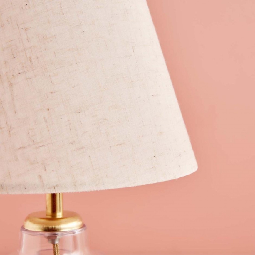 Настолна лампа AYD 1xE27/40W/230V кремава/прозрачна