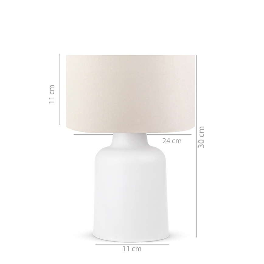 Настолна лампа AYD 1xE27/60W/230V бежоваа/бяла