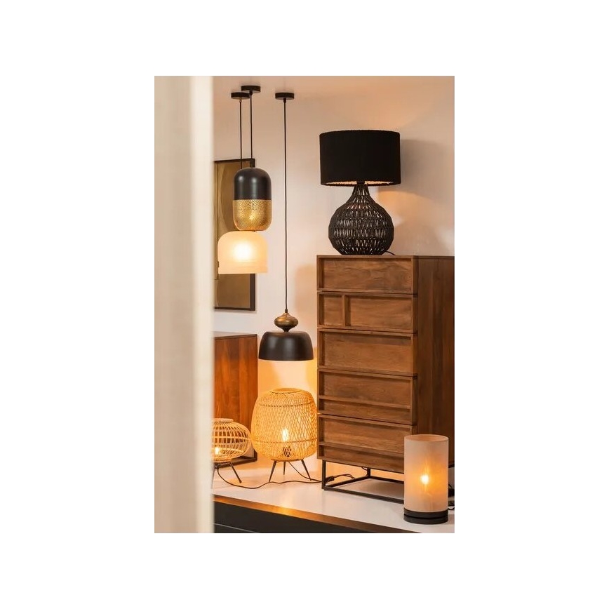 Настолна лампа BASICLABEL 1xE27/40W/230V бамбук