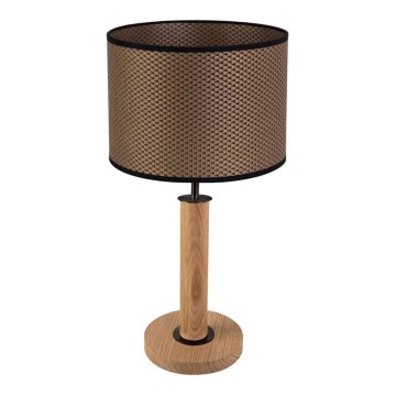 Настолна лампа BENITA 1xE27/60W/230V 48 см кафява/дъб