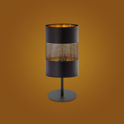 Настолна лампа BOGART 1xE27/15W/230V черна/златиста
