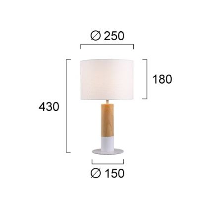 Настолна лампа CARROL 1xE27/40W/230V бяла/кафява