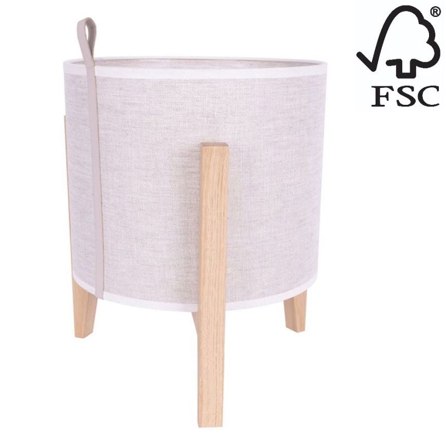 Настолна лампа CASIOPEA 1xE27/40W/230V 30 cm дъб – FSC сертифицирано