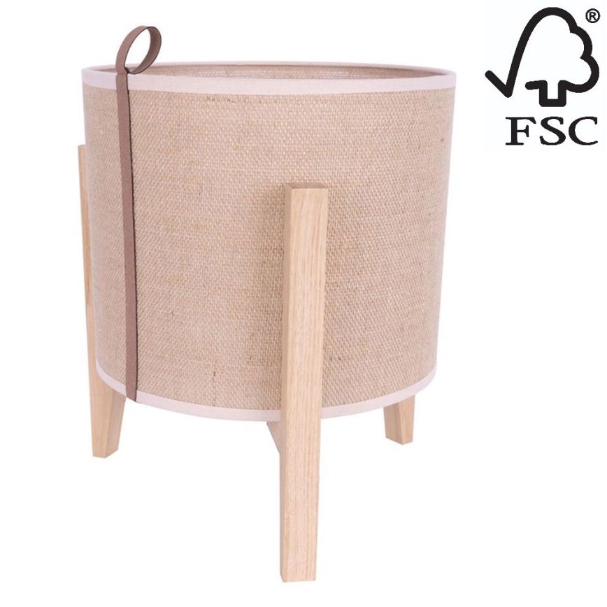 Настолна лампа CASIOPEA 1xE27/40W/230V 30 cm дъб – FSC сертифицирано