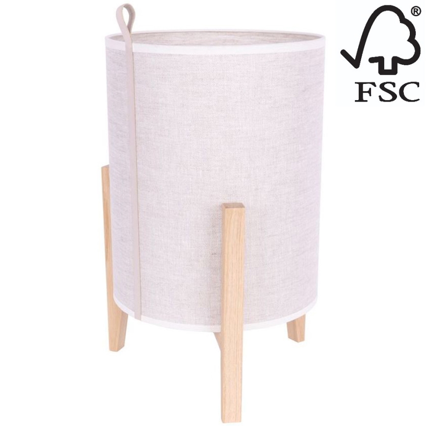 Настолна лампа CASIOPEA 1xE27/40W/230V 40 cm дъб – FSC сертифицирано