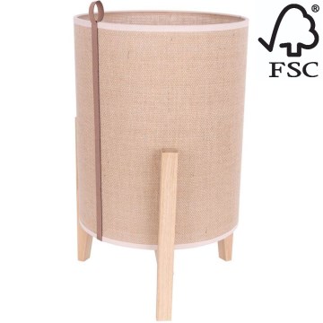 Настолна лампа CASIOPEA 1xE27/40W/230V 40 cm дъб – FSC сертифицирано